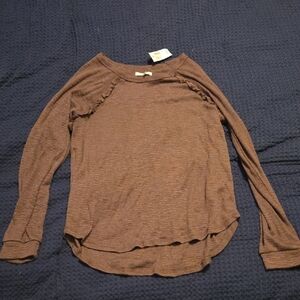Maurices Chocolate Long Sleeve Top